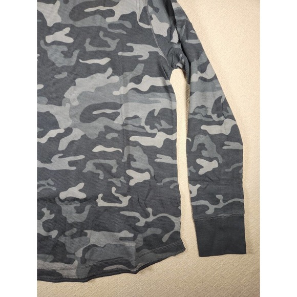 Vintage Mossimo Shirt Mens Large Pullover Camo Army Athletic Fit Thermal NWT A9 - Picture 3 of 12